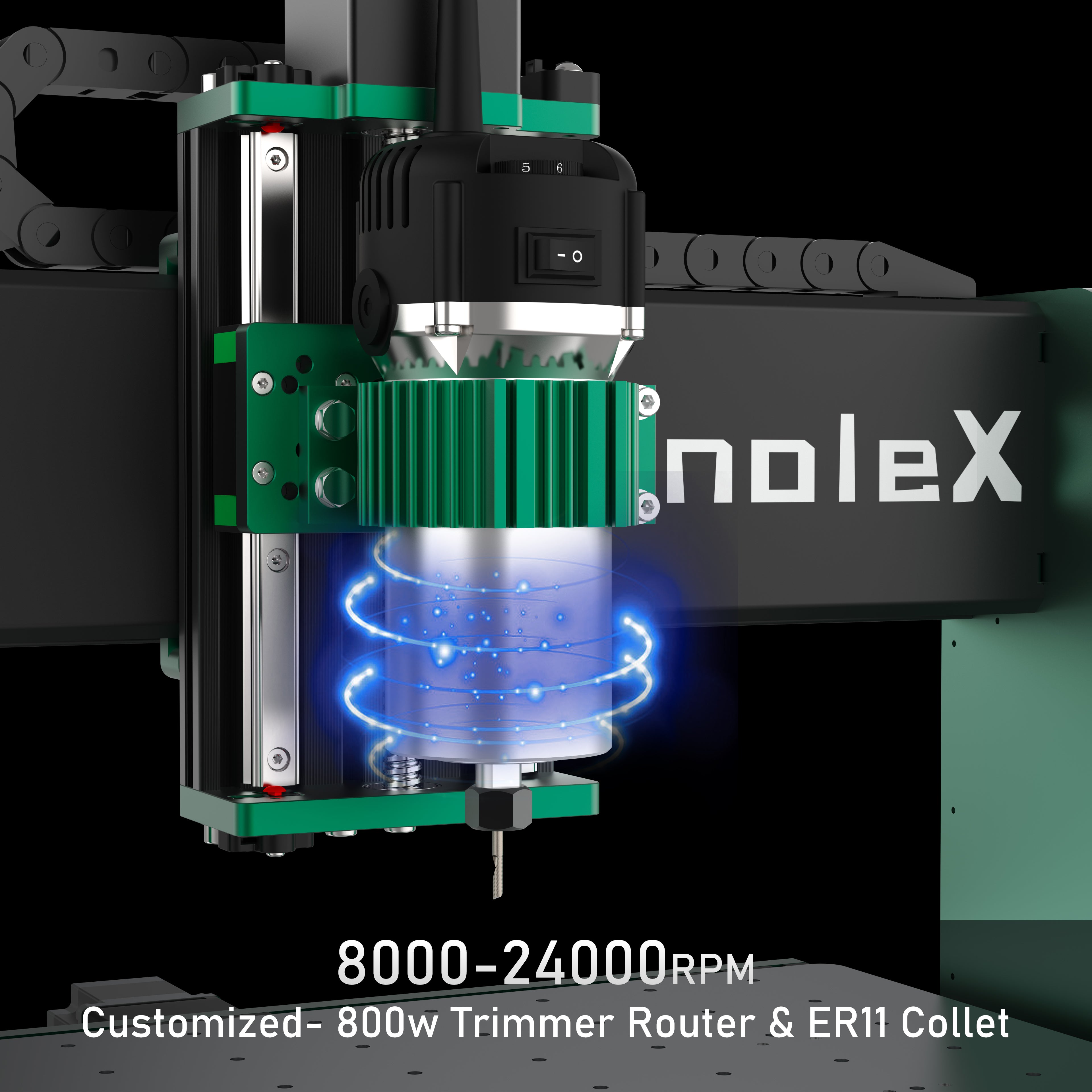 AnoleX CNC Router Machine 4030-Evo Ultra 2+ 1.5kw Spindle Kit + MDF Spoilboard + Closed Loop Stepper Motor+4th Axis Rotary Module