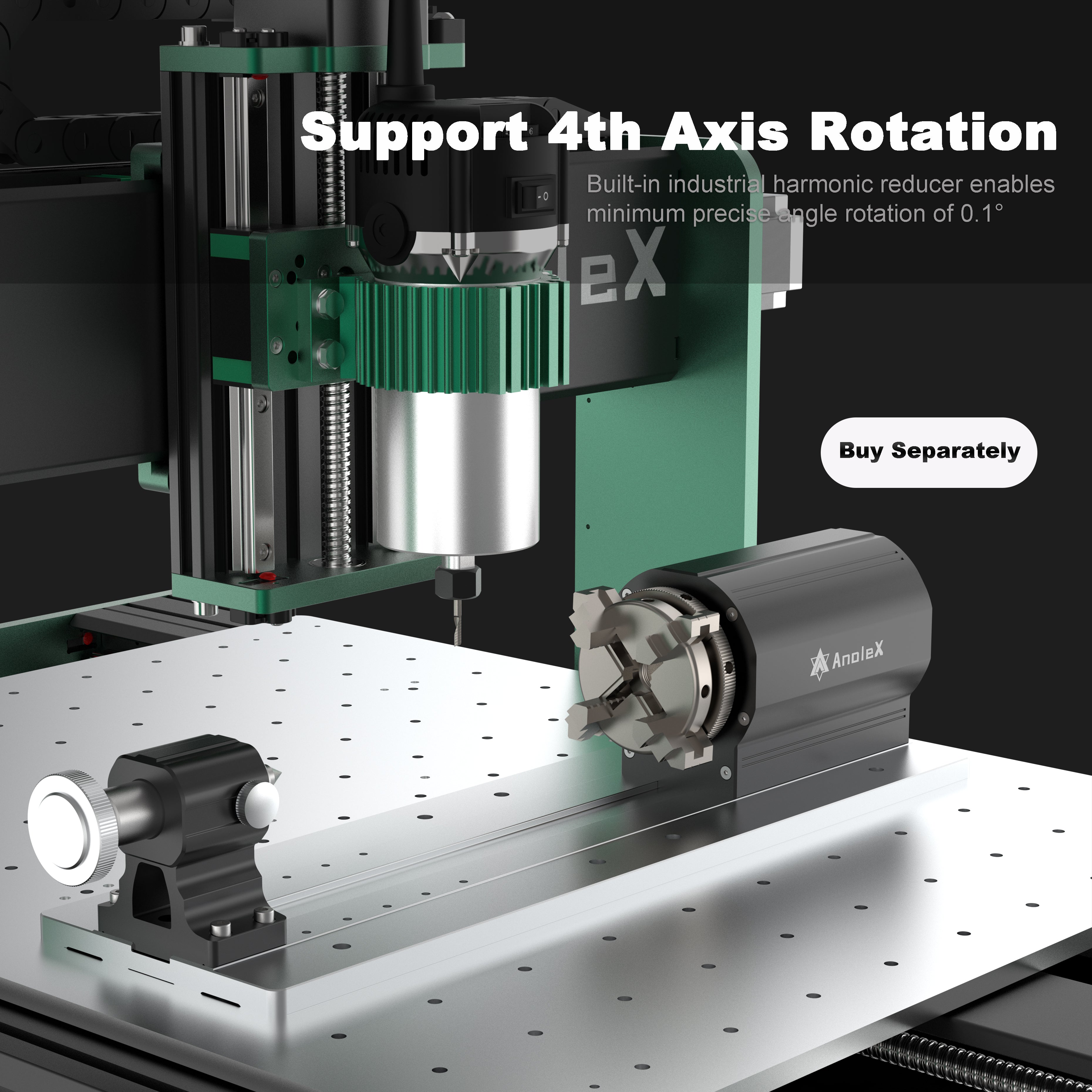 AnoleX CNC Router Machine 4060-Evo Ultra 2 + 1.5kw Spindle Kit + 3Pcs Closed Loop Stepper Motor