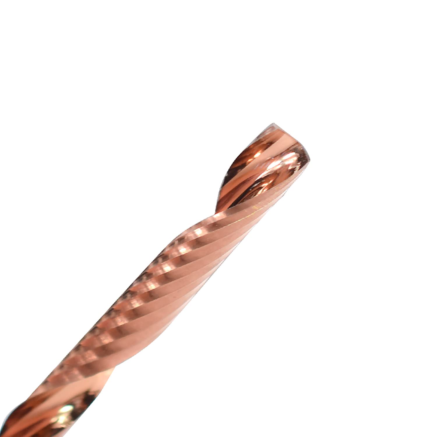 10Pcs TiCN Coated O Flute CNC Router Bit, 1/8'' Shank Upcut Spiral End Mill Cutter Set Wood Engraving Bit Milling Tool| Cutting Diameter 1/1.5/2/2.5/3.175mm