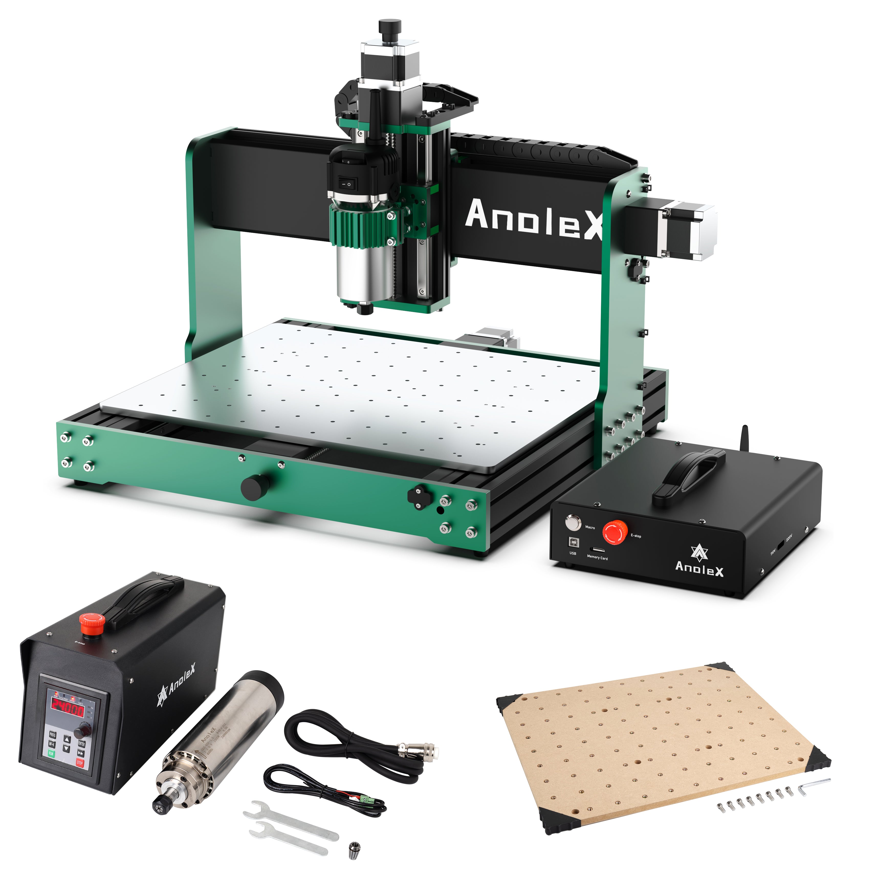 AnoleX CNC Router Machine 4030-Evo Ultra 2+ 1.5kw Spindle Kit + MDF Spoilboard