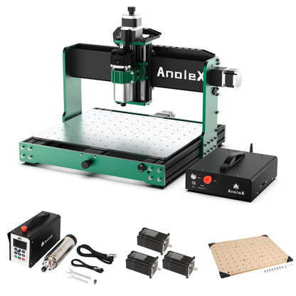 AnoleX CNC Router Machine 4030-Evo Ultra 2+ 1.5kw Spindle Kit + MDF Spoilboard + Closed Loop Stepper Motor