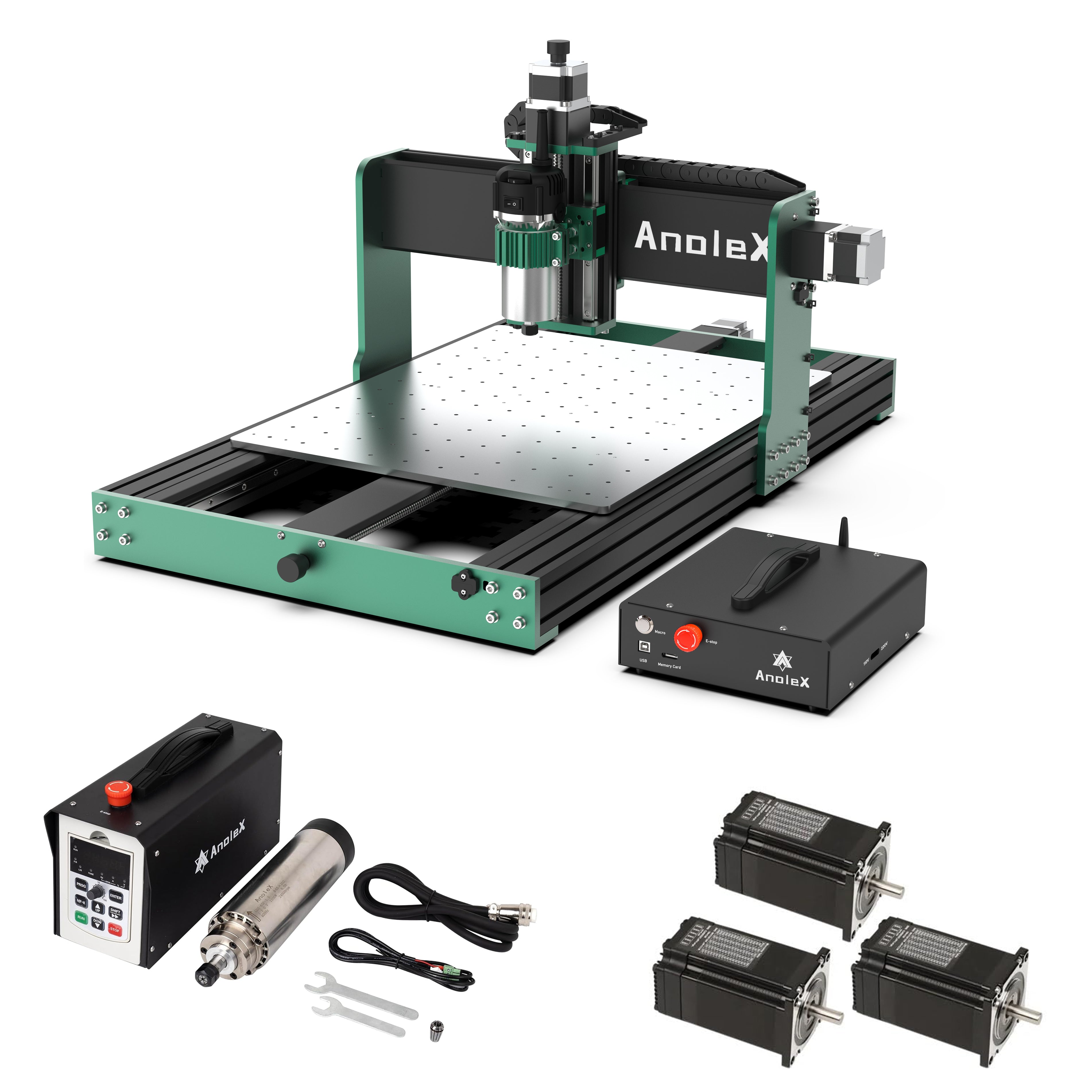 AnoleX CNC Router Machine 4060-Evo Ultra 2 + 1.5kw Spindle Kit + 3Pcs Closed Loop Stepper Motor
