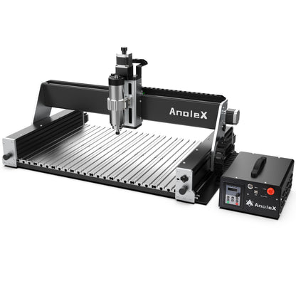 AnoleX CNC Router Machine RX6040 with 1.5KW Air Cooled Spindle, XYZ Axis Dual Steel Linear Guides & 1204 Ball Screws