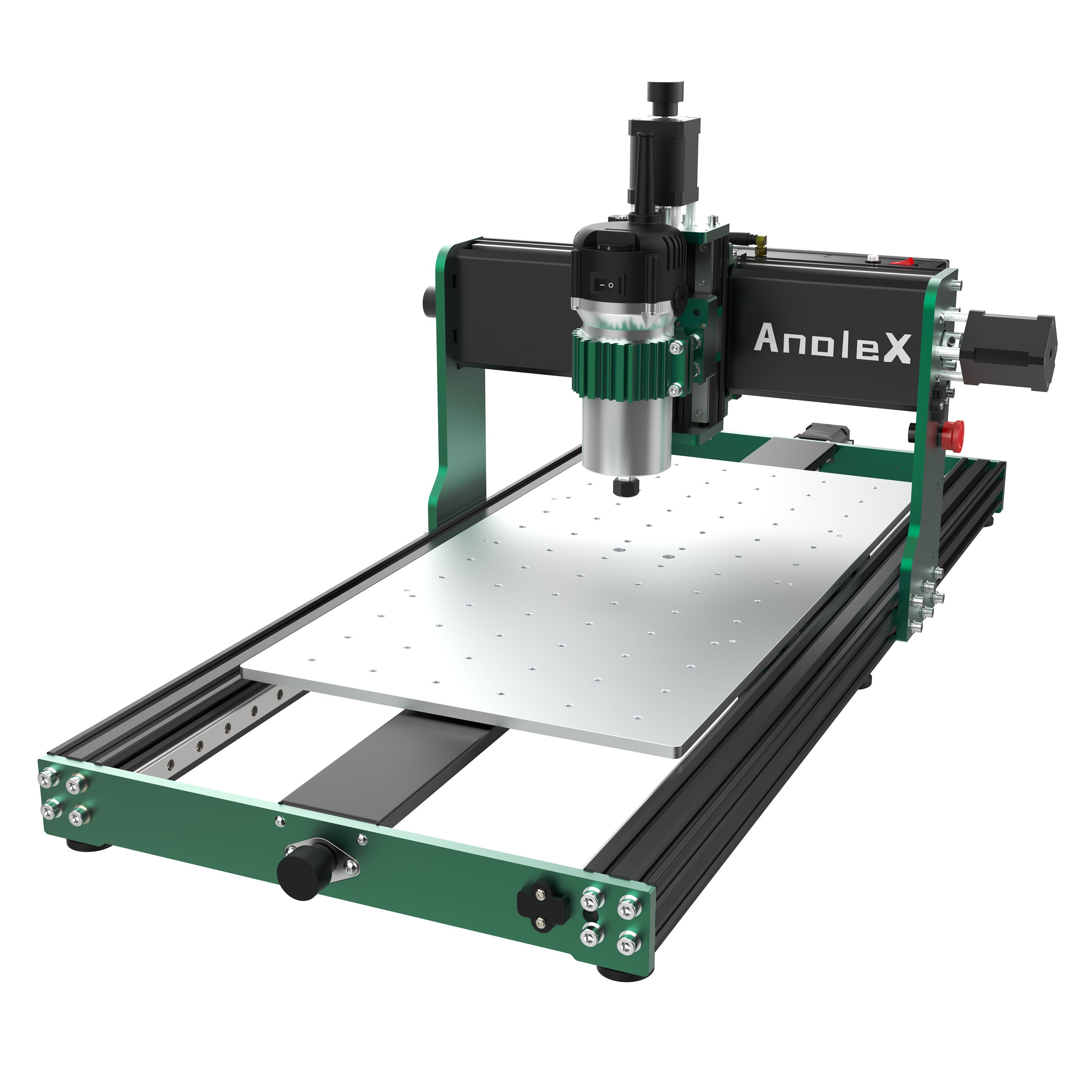 AnoleX CNC Router Machine 3060-Evo Max, All-Metal XYZ Axis Dual Steel Linear Guides with 800W Trim Router