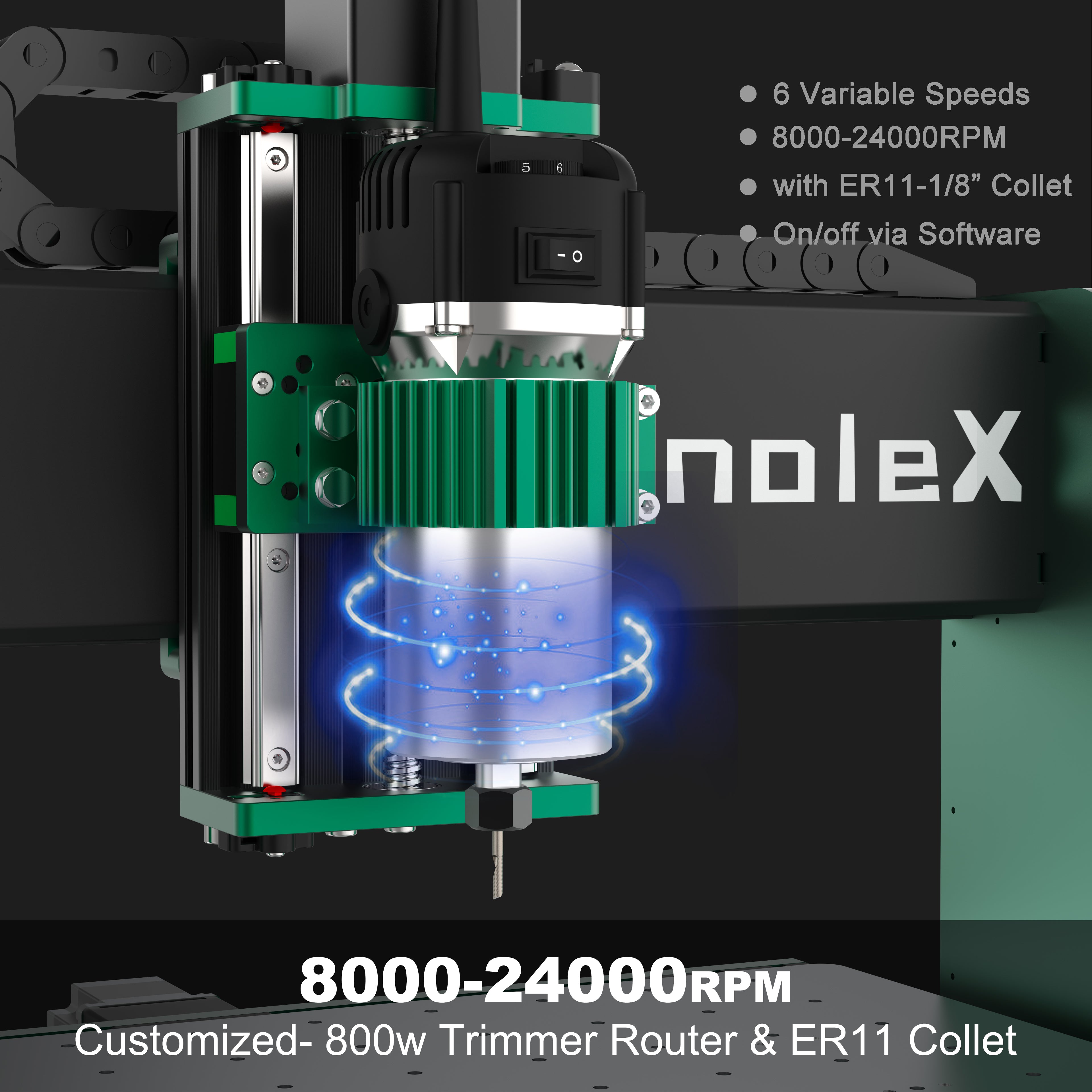 AnoleX CNC Router Machine 4060-Evo Ultra 2 + 1.5kw Spindle Kit + 3Pcs Closed Loop Stepper Motor