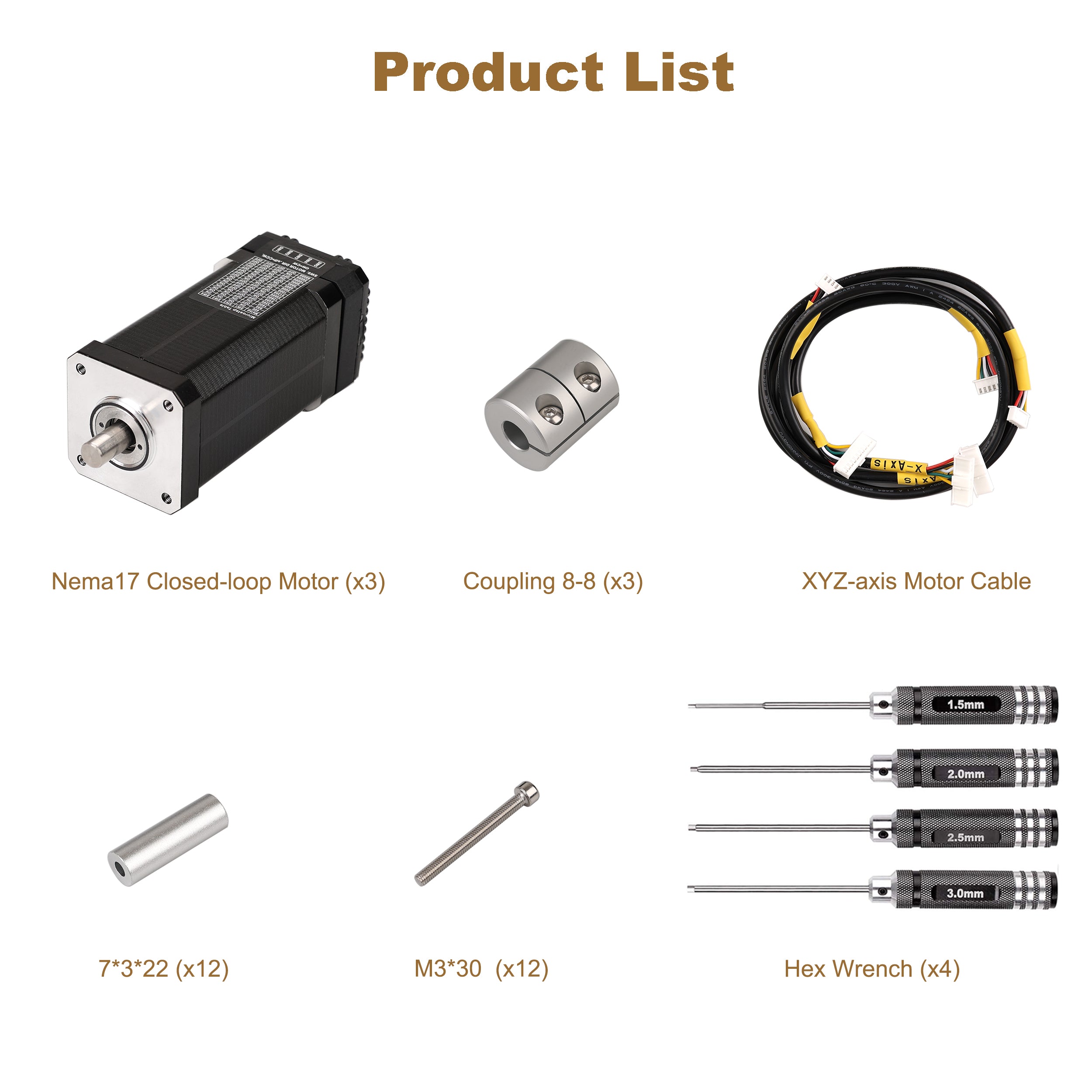 Nema17 Closed Loop Stepper Motor Kit for AnoleX CNC Router 3030-Evo Max/3060-Evo Max