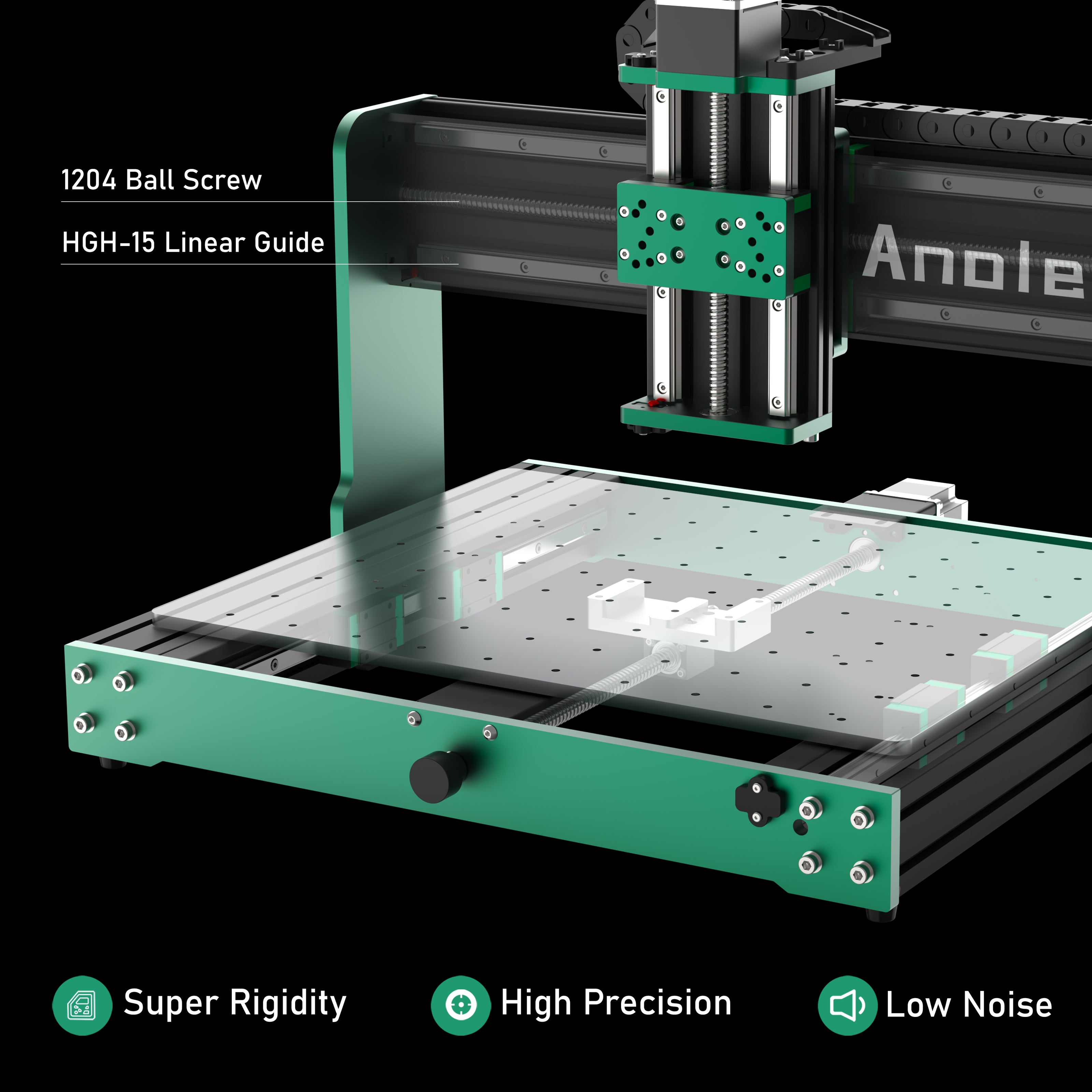 AnoleX CNC Router Machine 4030-Evo Ultra 2, All-Metal XYZ Axis Dual St