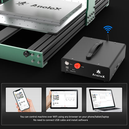 AnoleX CNC Router Machine 4060-Evo Ultra 2 + 1.5kw Spindle Kit + 3Pcs Closed Loop Stepper Motor
