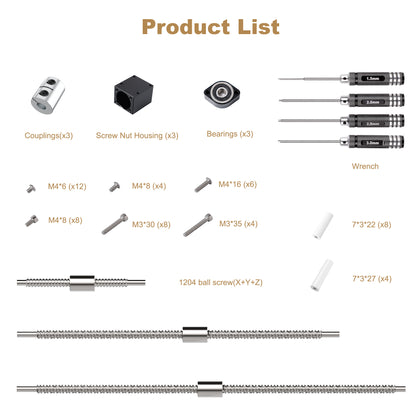 1204 Ball Screw Upgrade Kit for AnoleX CNC 3030-Evo Max