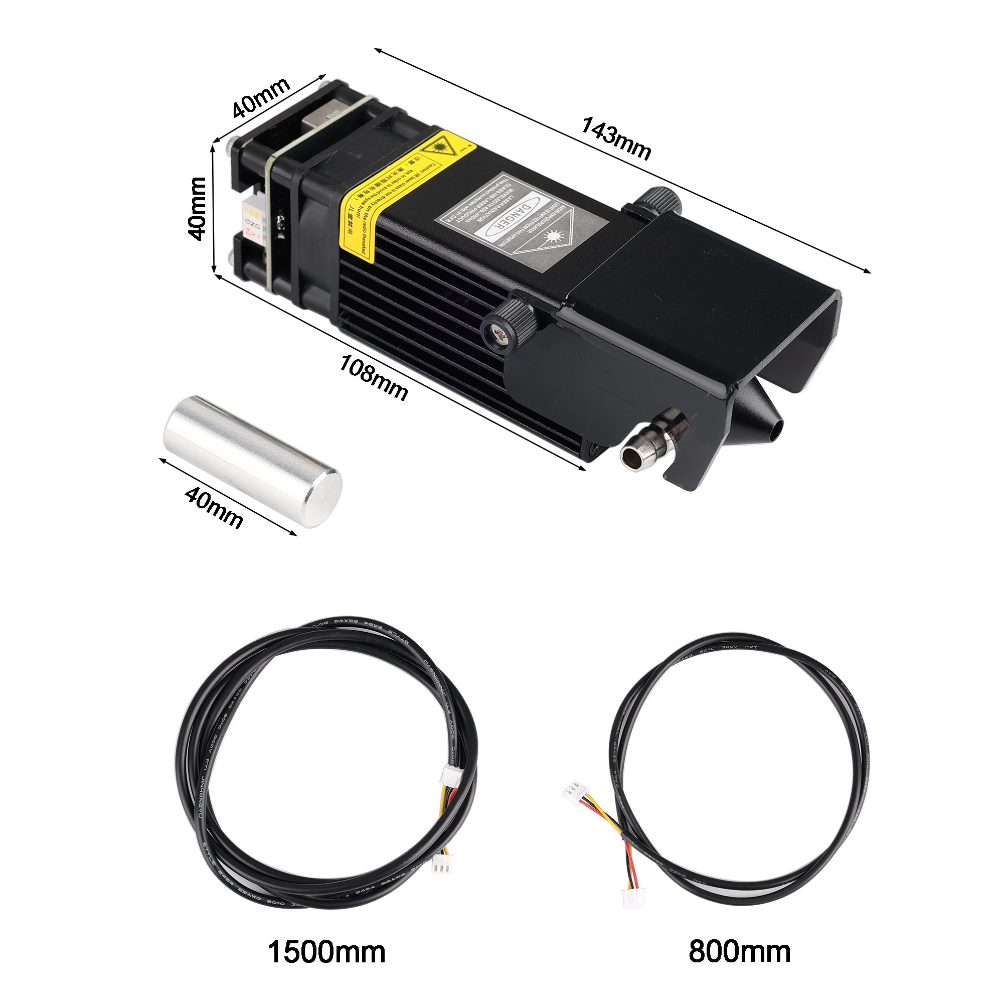 10W Optical Power Laser Module with Air Assistance Nozzle for All AnoleX CNC Router Machine