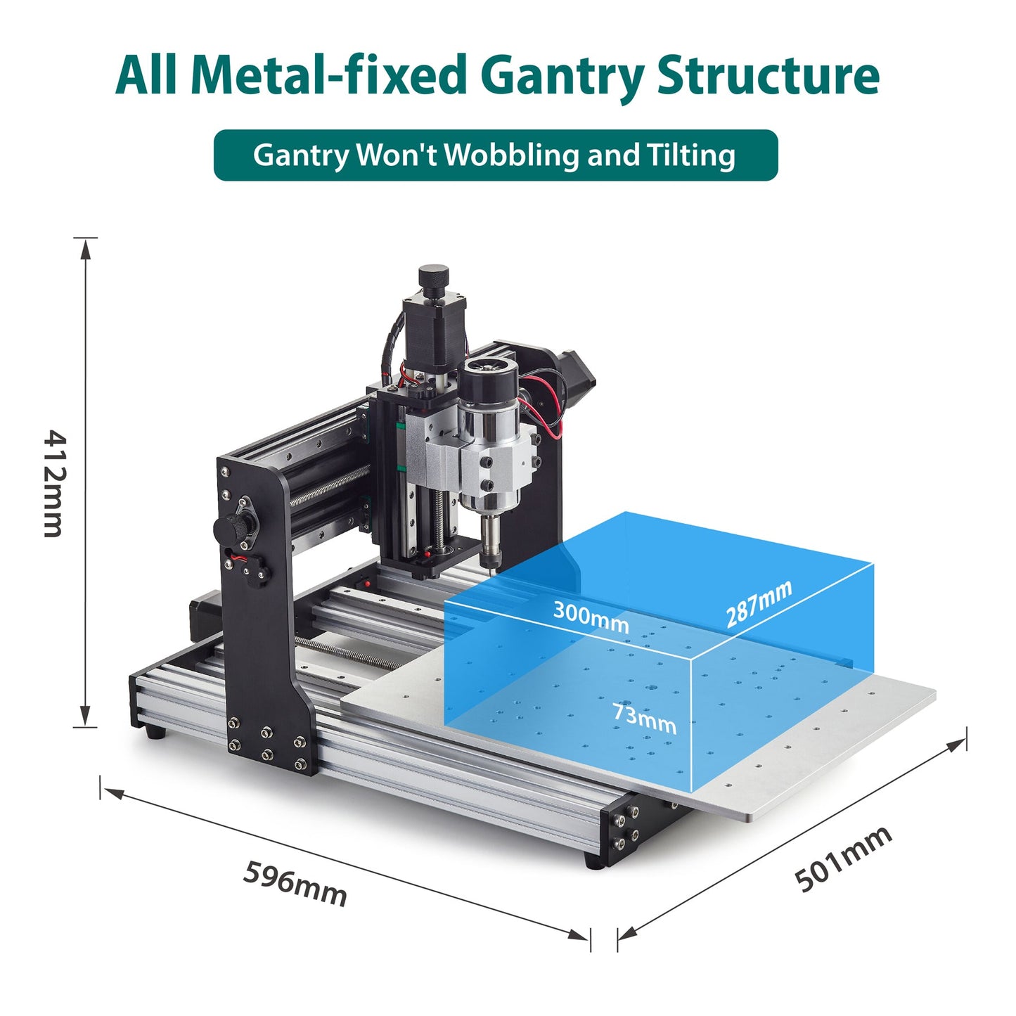 AnoleX 3030-Evo Pro Desktop CNC Router with 65mm Spindle Clamp