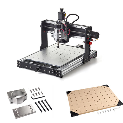 AnoleX 3030-Evo Pro Desktop CNC Router + 65mm Spindle Clamp+ MDF Spoilboard