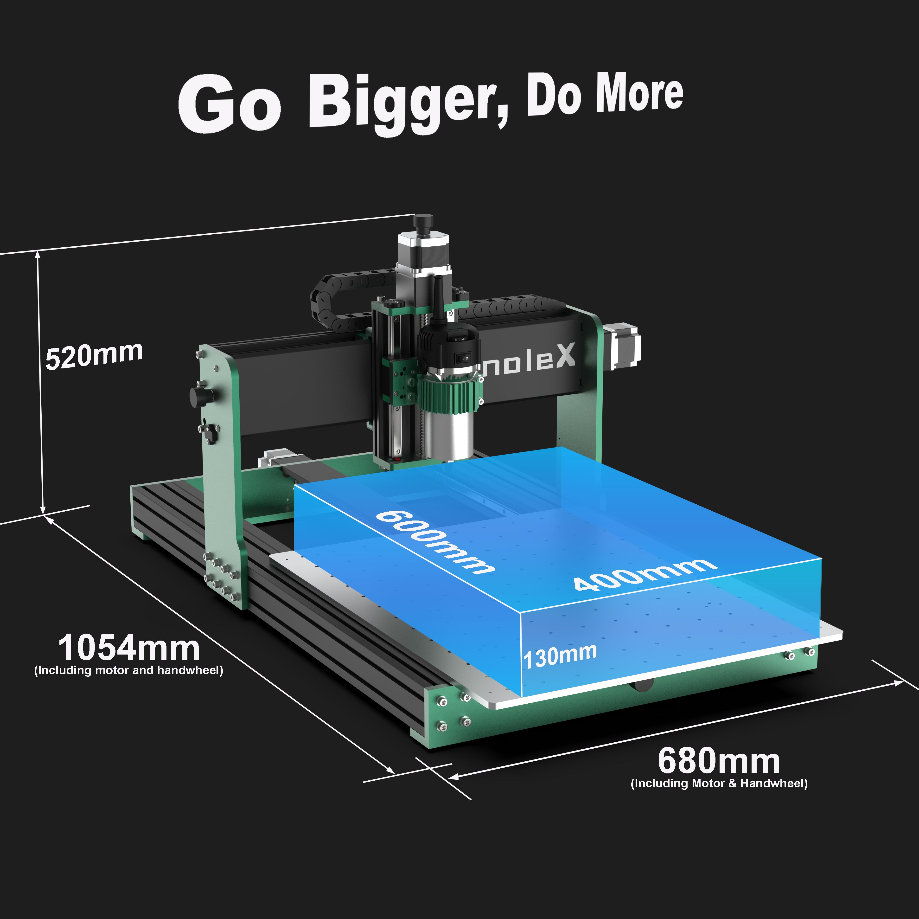 AnoleX CNC Router Machine 4060-Evo Ultra 2 + 1.5kw Spindle Kit + Closed Loop Motor + 4th Axis Rotary Module + 4in1  CNC Router Bits