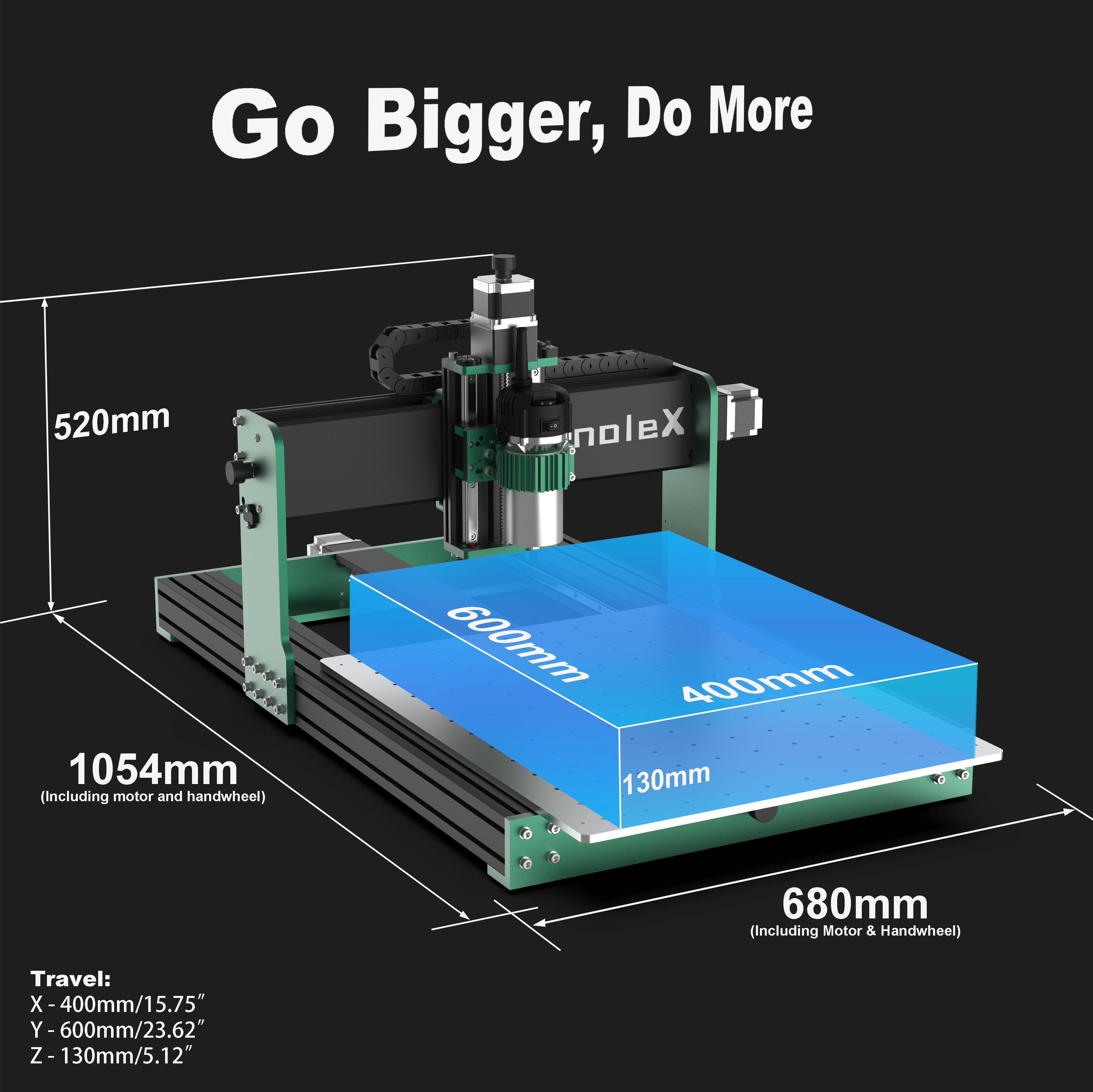 AnoleX CNC Router Machine 4060-Evo Ultra 2 + 1.5kw Spindle Kit + 3Pcs Closed Loop Stepper Motor