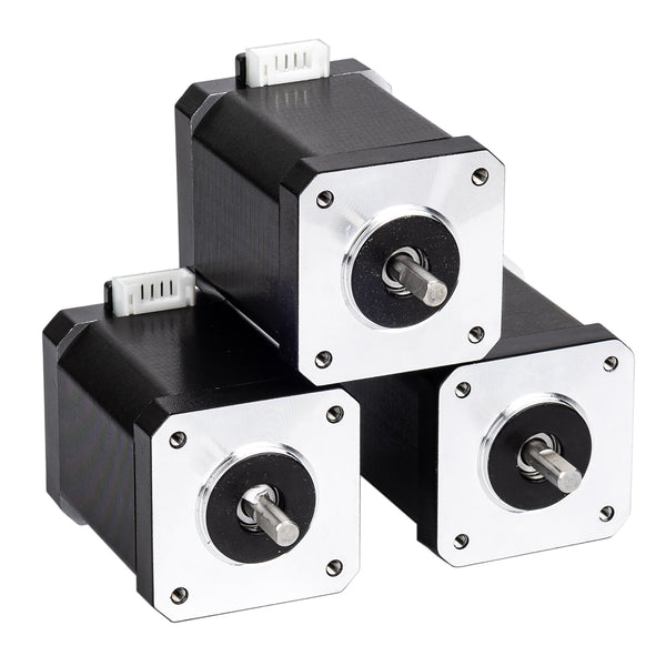 3Pcs Nema 17 Stepper Motor Bipolar 1.5A 65Ncm 42x42x60mm 1.8deg 4 Wires with 1m Cable and Connector