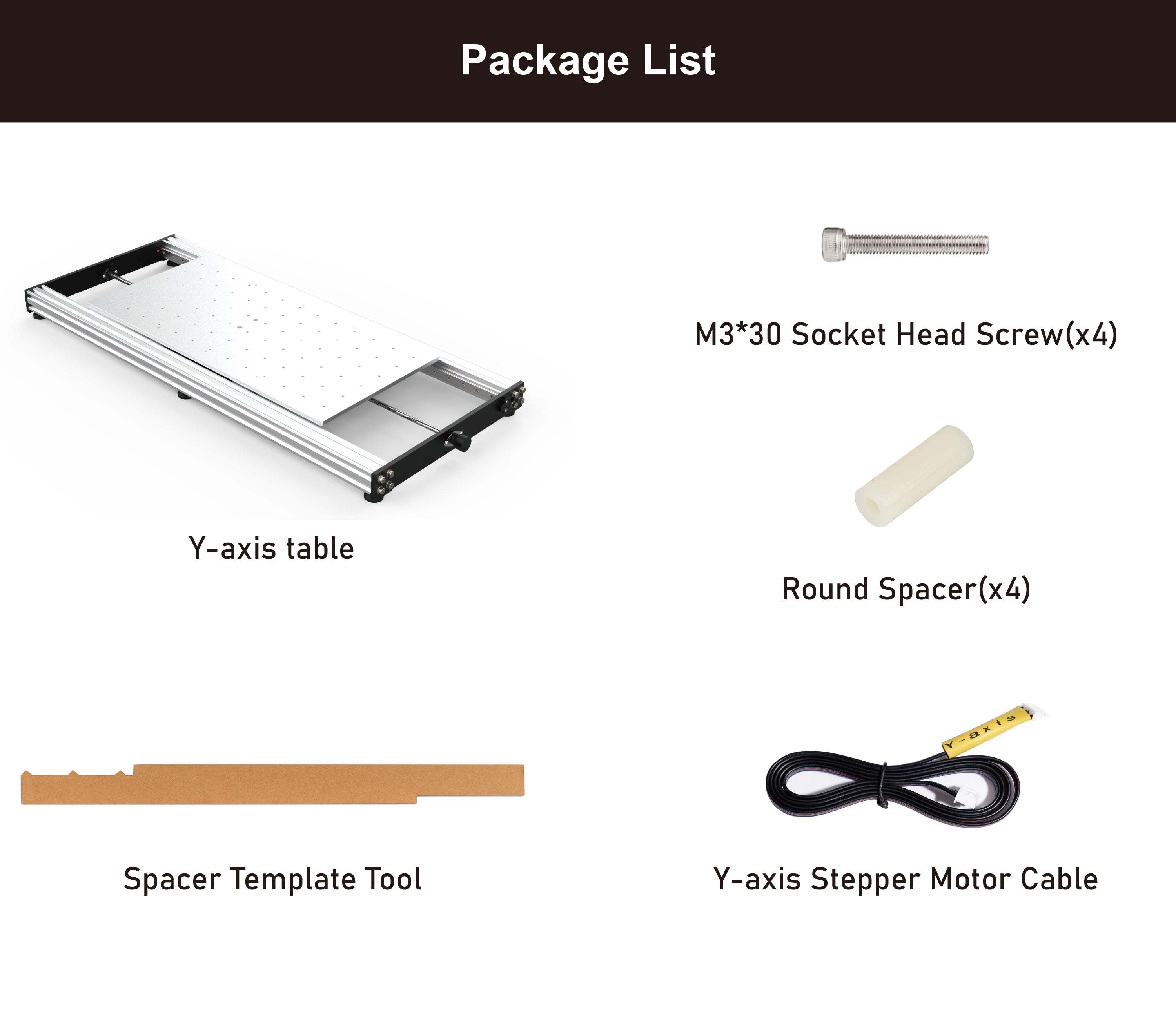 3060 Table All-Metal Y-axis Extension Base Kit with Dual Linear Guides, 300 * 600mm Working Area and 600mm Travel