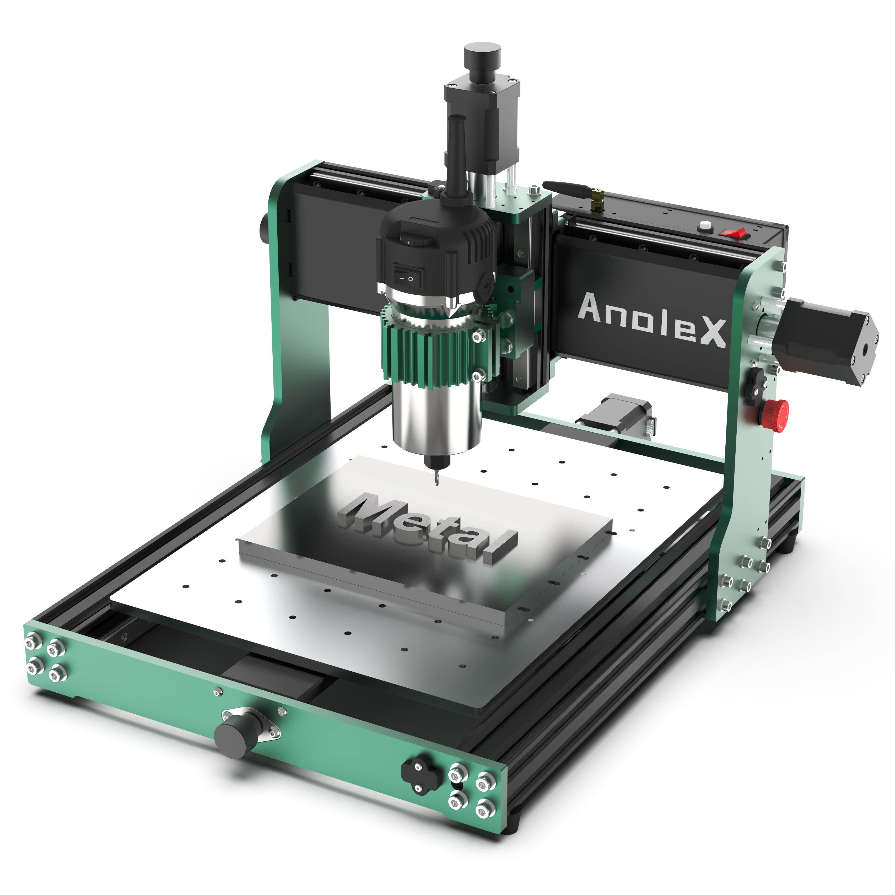 AnoleX CNC Router Machine 3030-Evo Max, All-Metal XYZ Axis Dual Steel Linear Guides with 800W Trim Router