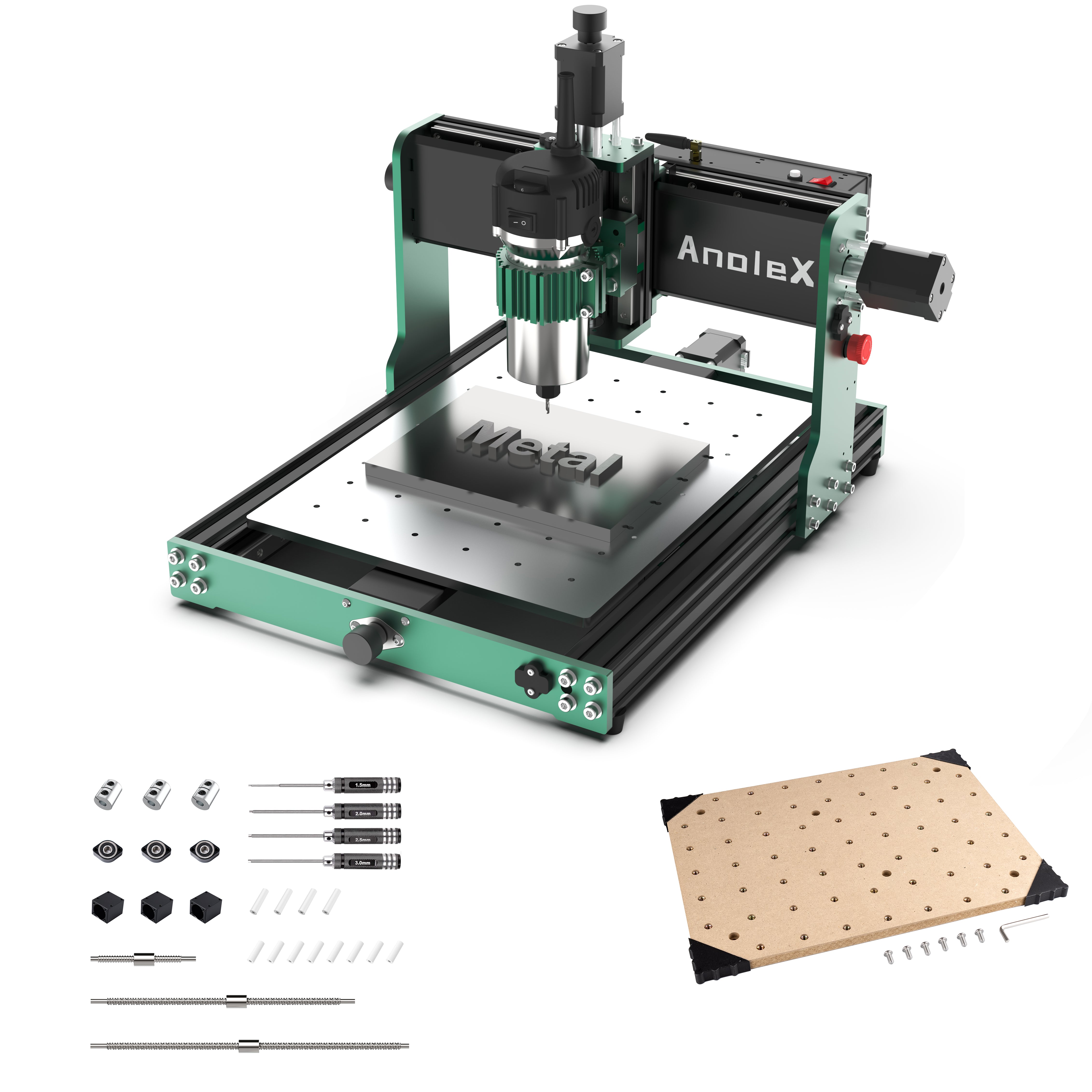 AnoleX CNC Router Machine 3030-Evo Max + 1204 Ball Screw Upgrade Kit+MDF Spoilboard