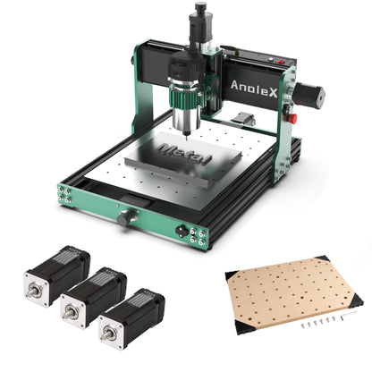 AnoleX CNC Router Machine 3030-Evo Max + Nema17 Closed Loop Motor Kit +MDF Spoilboard