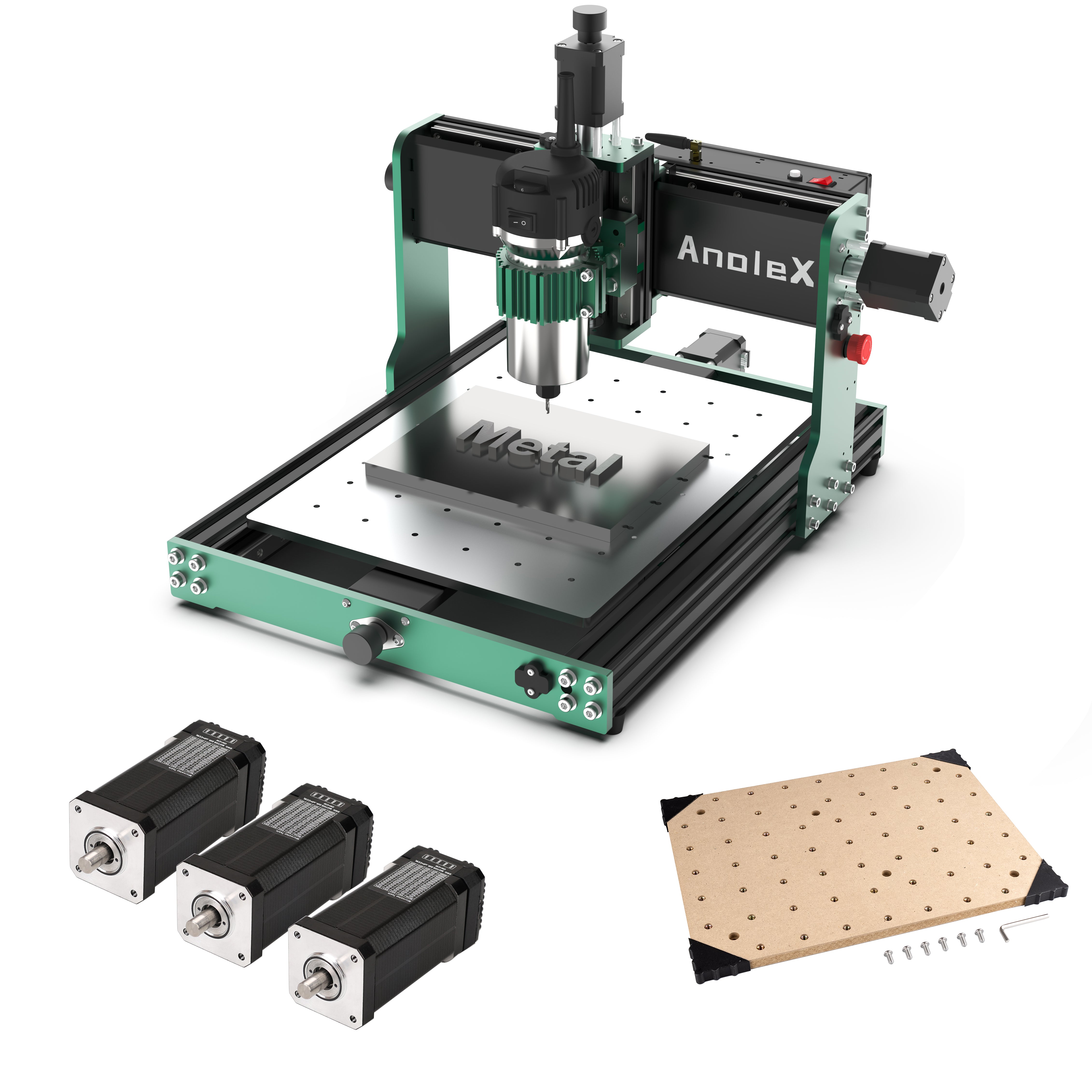 AnoleX CNC Router Machine 3030-Evo Max + Nema17 Closed Loop Motor Kit +MDF Spoilboard