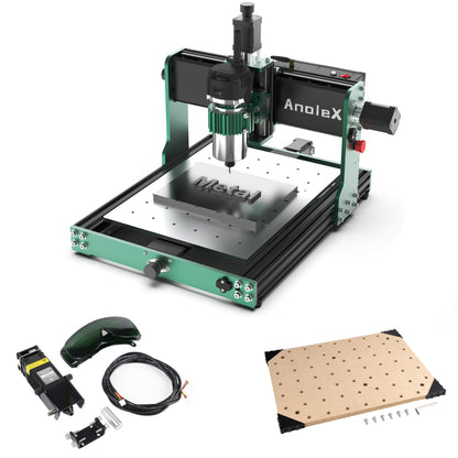 AnoleX CNC Router Machine 3030-Evo Max + 10W Laser Moudle+ MDF Spoilboard