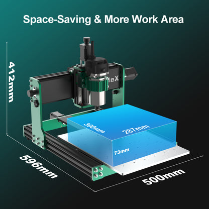 AnoleX CNC Router Machine 3030-Evo Max, All-Metal XYZ Axis Dual Steel Linear Guides with 800W Trim Router