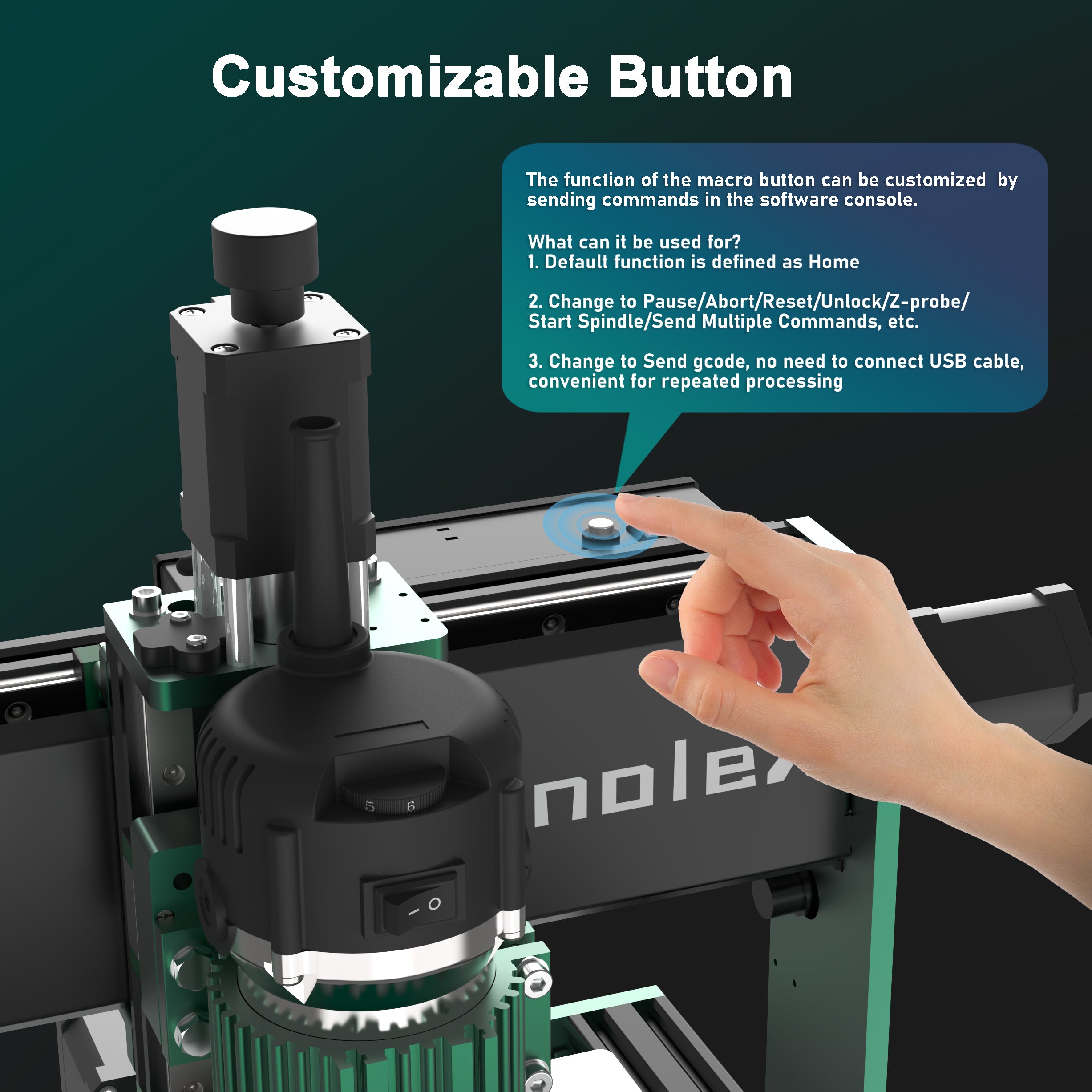 AnoleX CNC Router Machine 3030-Evo Max, All-Metal XYZ Axis Dual Steel Linear Guides with 800W Trim Router