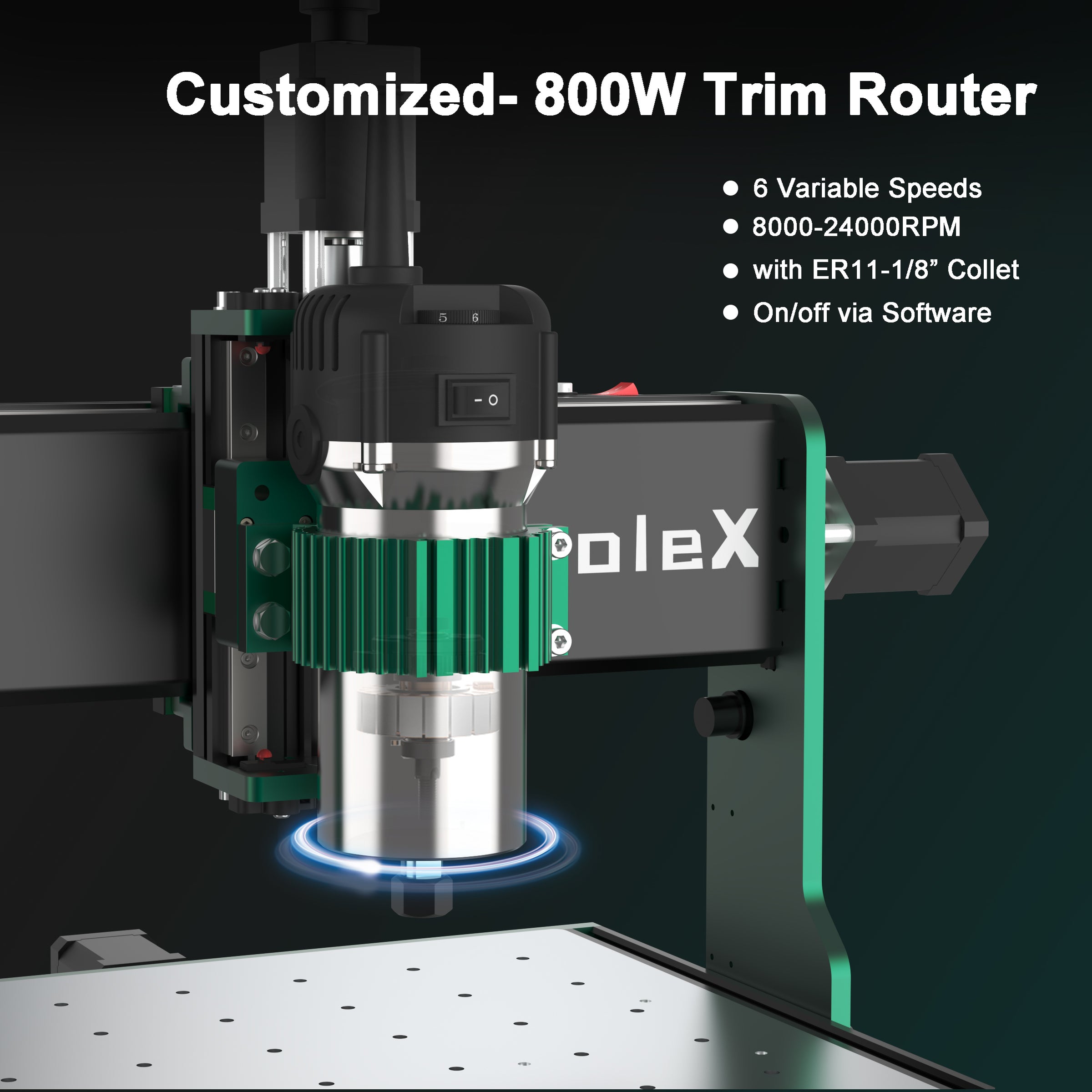AnoleX CNC Router Machine 3030-Evo Max, All-Metal XYZ Axis Dual Steel