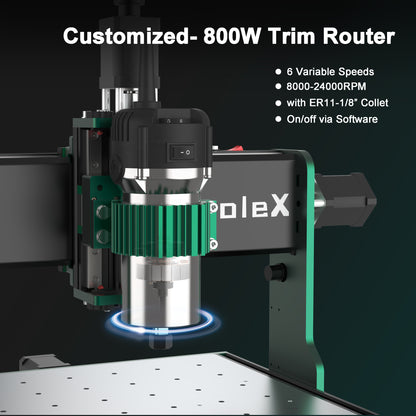 AnoleX CNC Router Machine 3030-Evo Max + 1204 Ball Screw Upgrade Kit