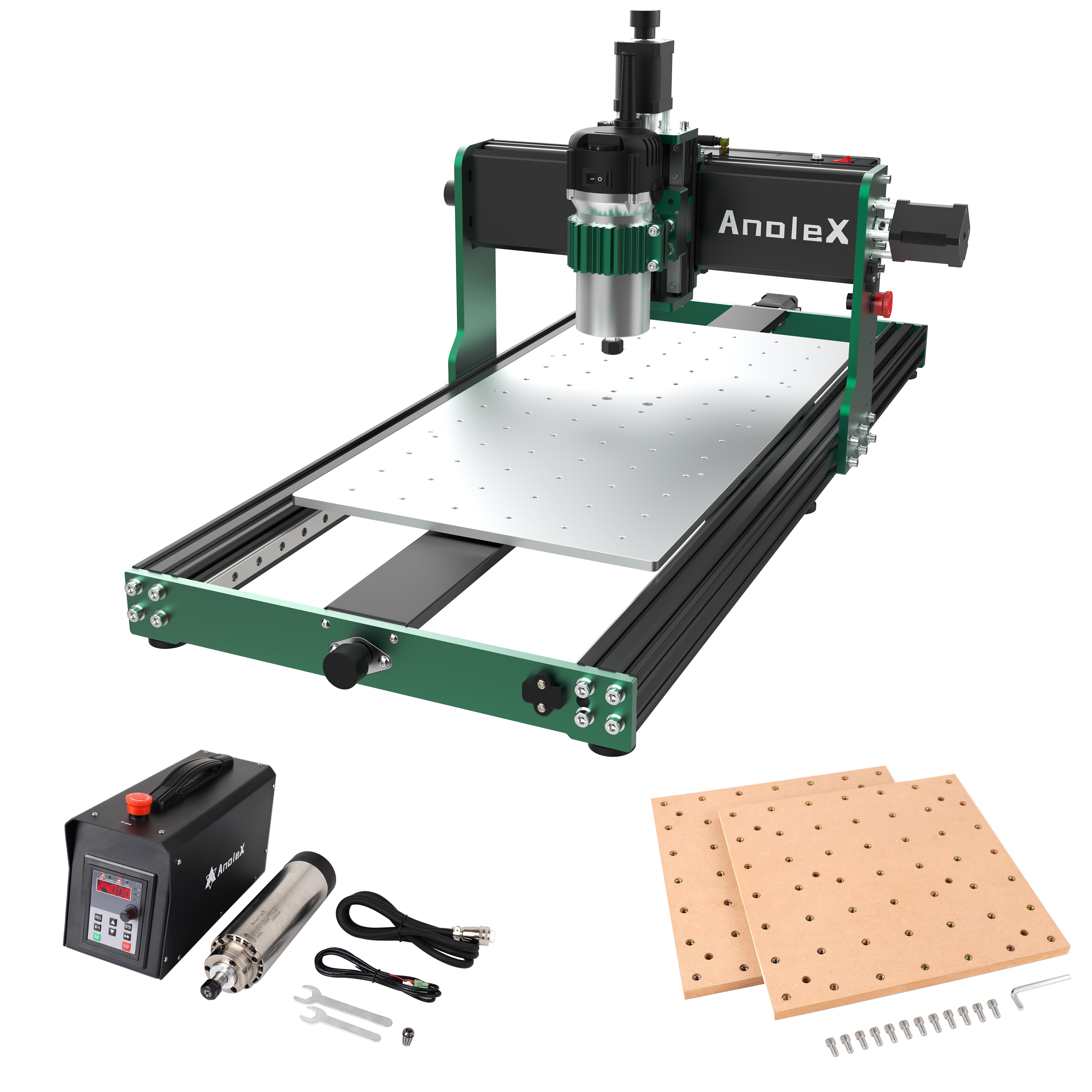 AnoleX CNC Router Machine 3060-Evo Max+ 1.5kw Spindle Kit+MDF Spoilboard