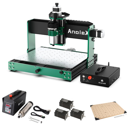 AnoleX CNC Router Machine 4030-Evo Ultra 2+ 1.5kw Spindle Kit + MDF Spoilboard + Closed Loop Stepper Motor
