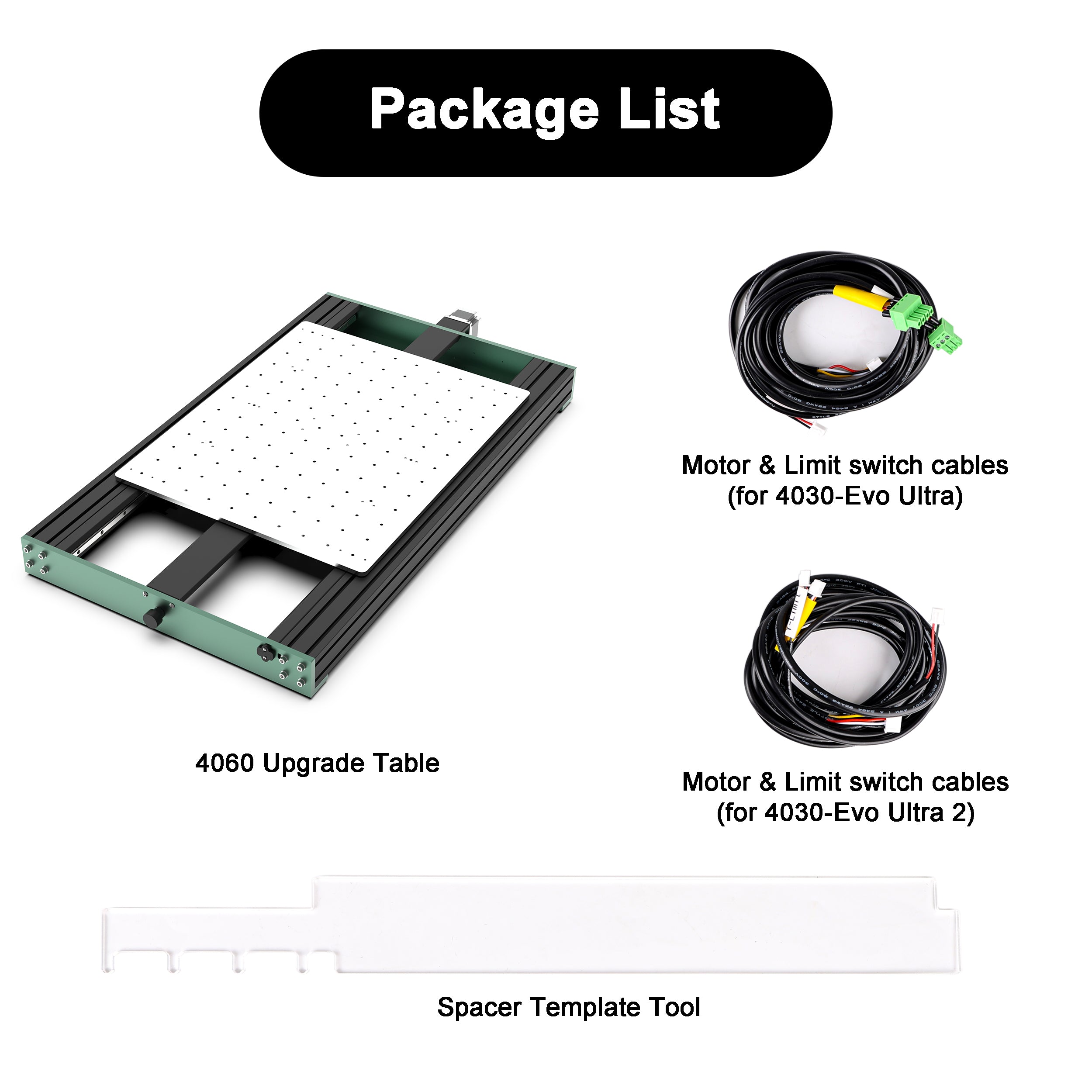 4060 Table All-Metal Y-axis Extension Base Kit + 1.5KW Spindle Kit + 3Pcs Closed Loop Stepper Motor