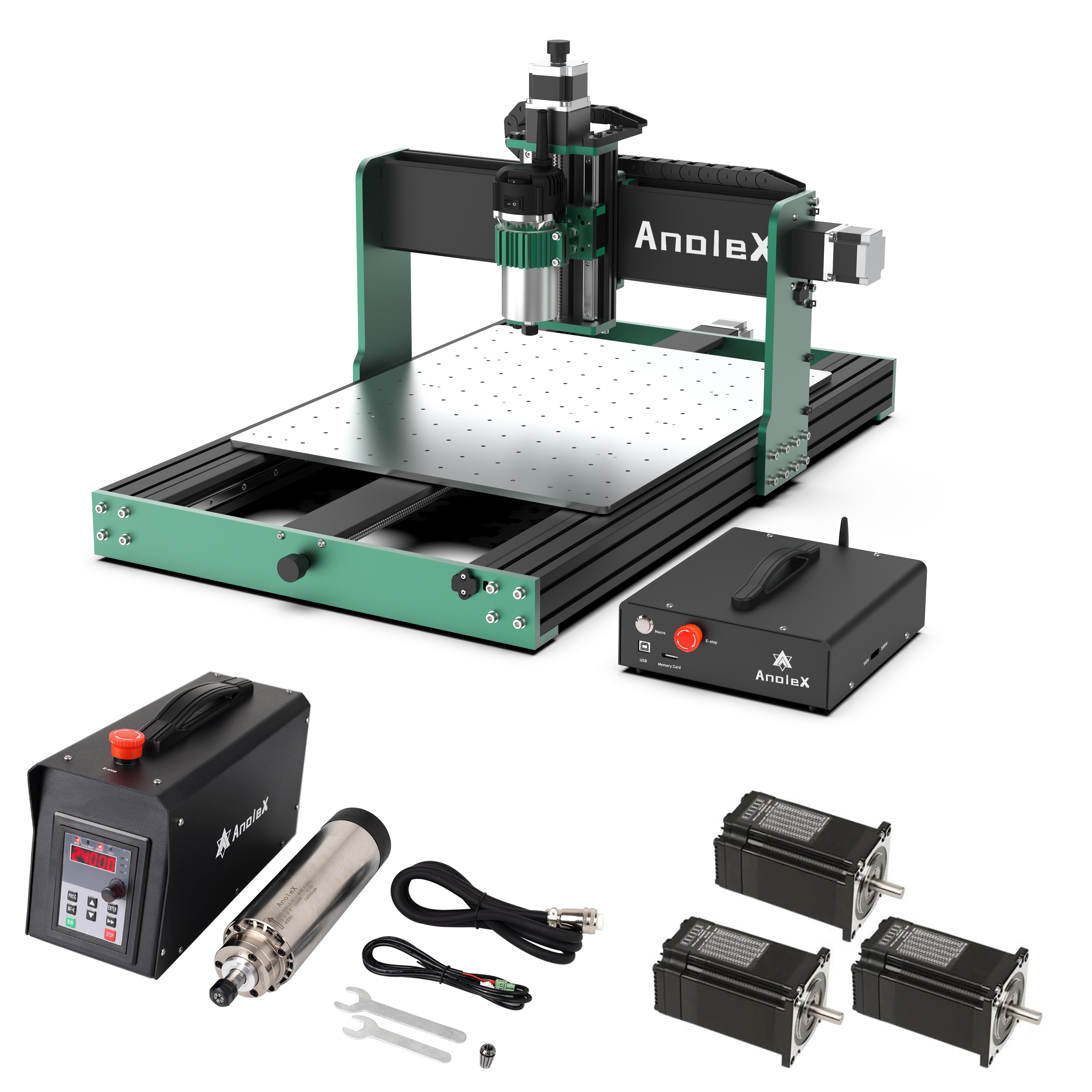AnoleX CNC Router Machine 4060-Evo Ultra 2 + 1.5kw Spindle Kit + 3Pcs Closed Loop Stepper Motor