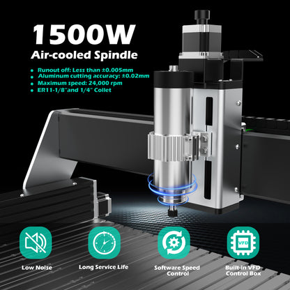 AnoleX CNC Router Machine RX6040+ Closed-loop Motor+ CNC Vise+ 10W Laser Module