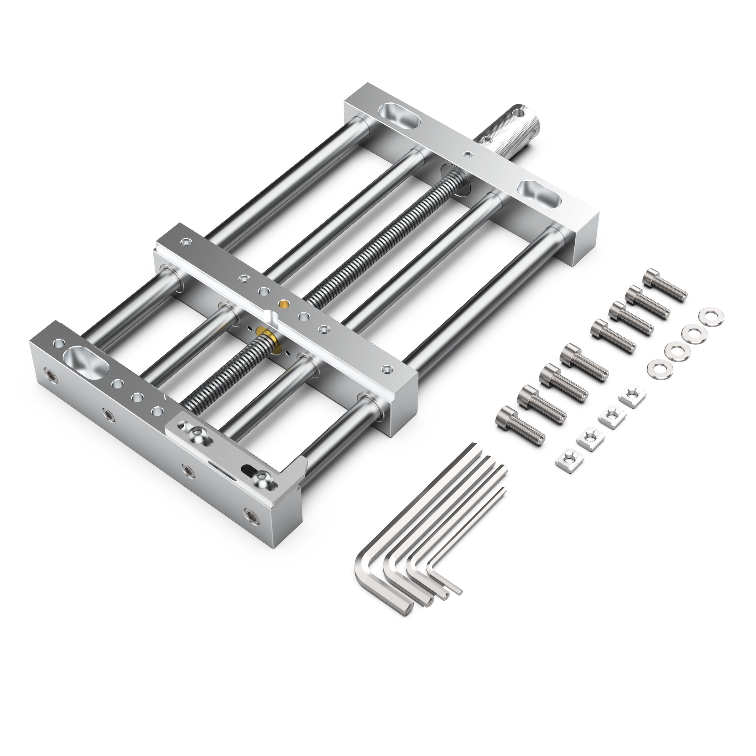 CNC Router High-Precision Aluminum Vise Bench Clamp, 282mm x 150mm x 30mm
