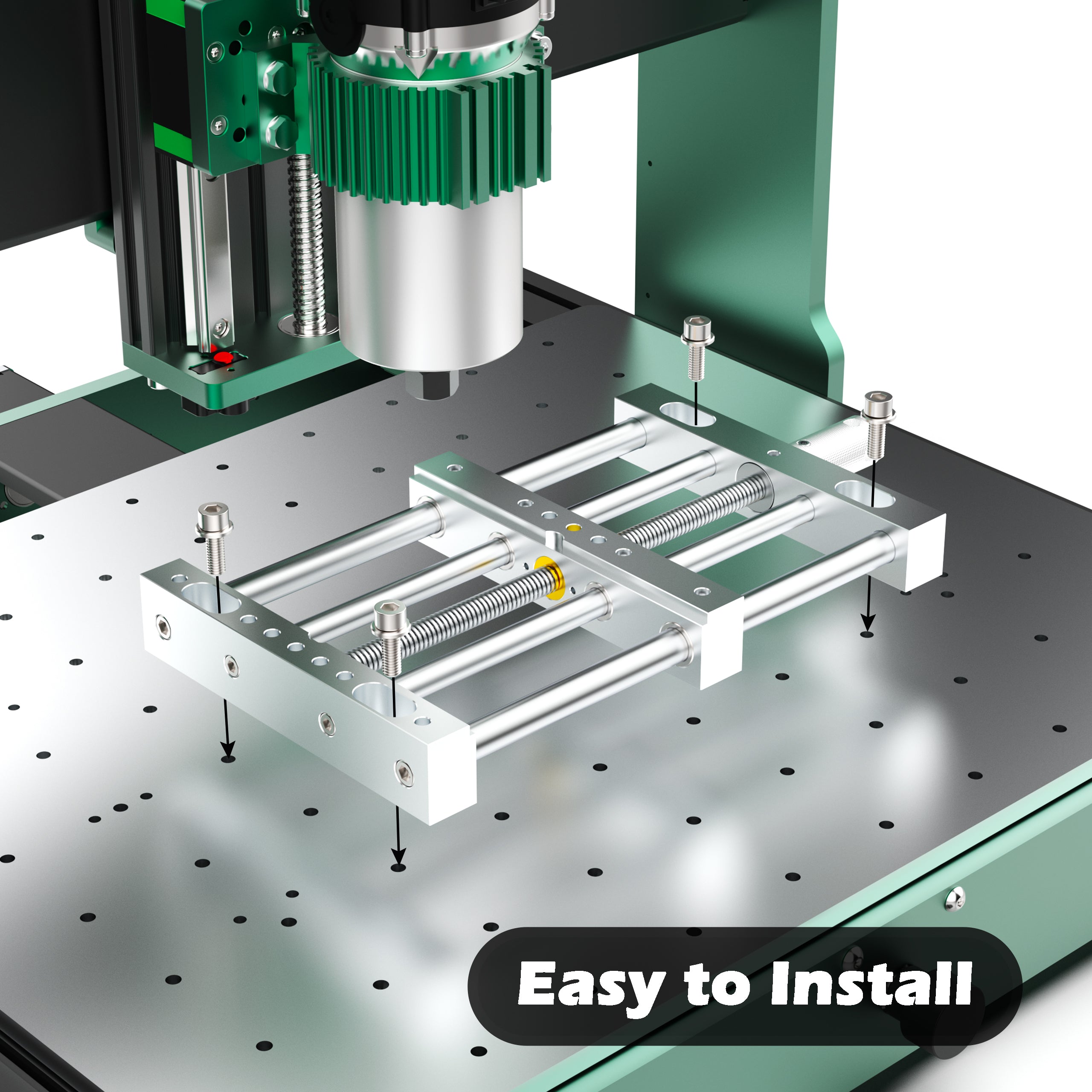 CNC Router High-Precision Aluminum Vise Bench Clamp, 282mm x 150mm x 30mm