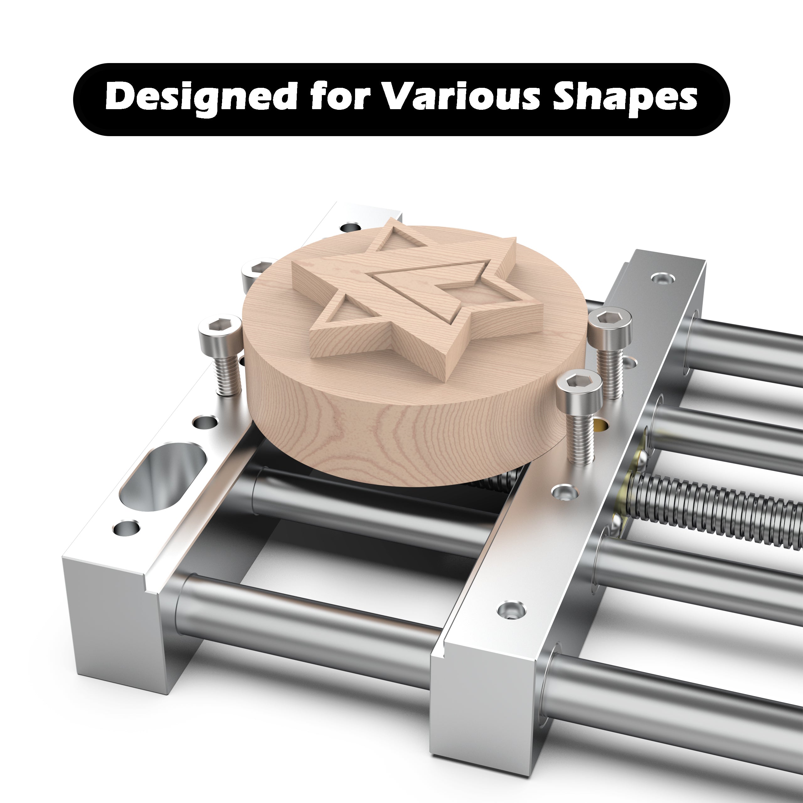 CNC Router High-Precision Aluminum Vise Bench Clamp, 282mm x 150mm x 30mm