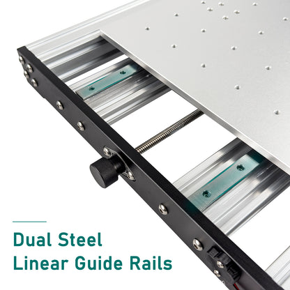 All-Metal Y-axis Extension Base Kit with Dual Linear Guides, 300 * 400mm Working Area and 300mm Travel